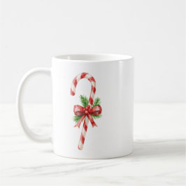 Taza De Café Candy Cane Bow Classic Christmas