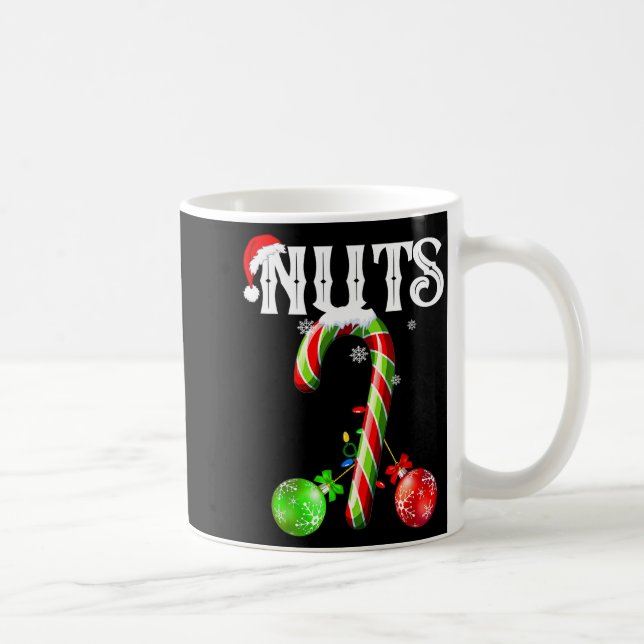 Taza De Café Candy Cane Chest Nuts Couples Funny Chestnuts Xmas (Derecha)