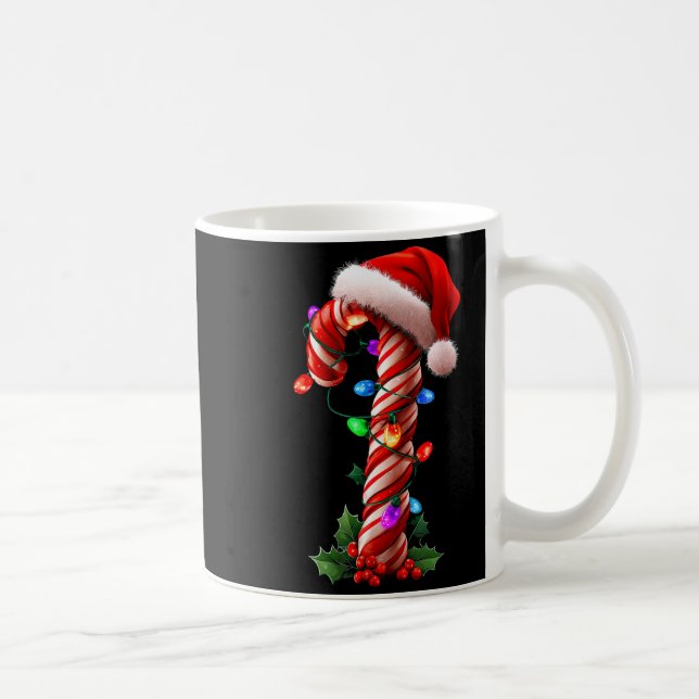 Taza De Café Candy Cane Christmas Design Boys Girls Kids Adults (Derecha)