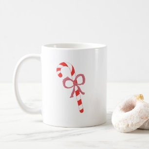 Taza De Café Candy Cane con Bow