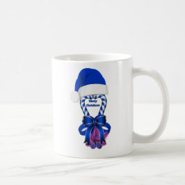 Taza De Café Candy Cane de menta de menta azul
