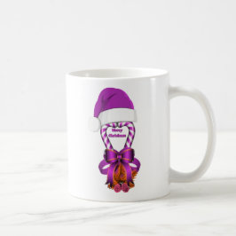 Taza De Café Candy Cane de púrpura