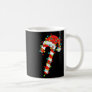 Taza De Café Candy Cane Merry Y Navidades Brillantes Encienden 
