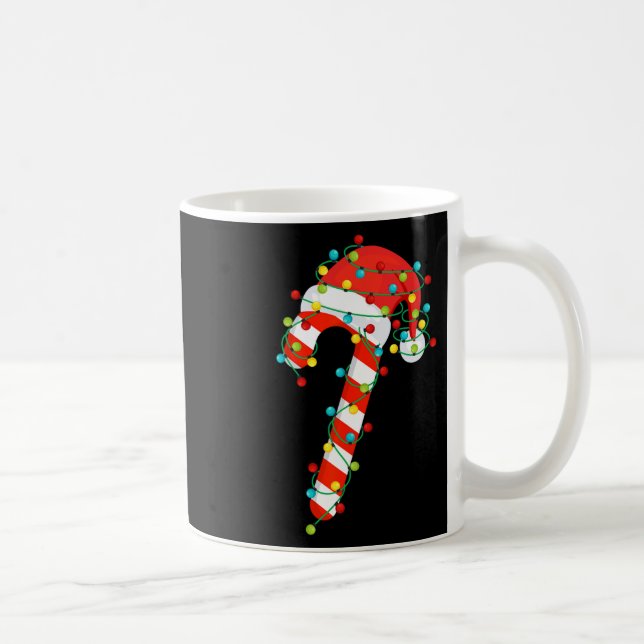 Taza De Café Candy Cane Merry Y Navidades Brillantes Encienden  (Derecha)