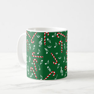 Taza De Café Candy Cane Music Notes