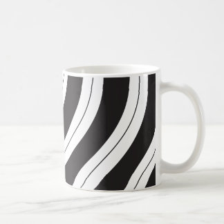 Taza De Café Candy Cane Stripes Black and White