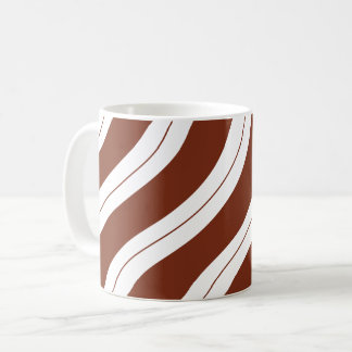 Taza De Café Candy Cane Stripes Brown