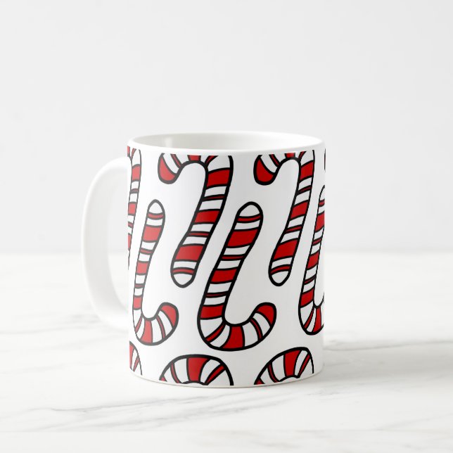 Taza De Café Candy Canes (Anverso izquierdo)