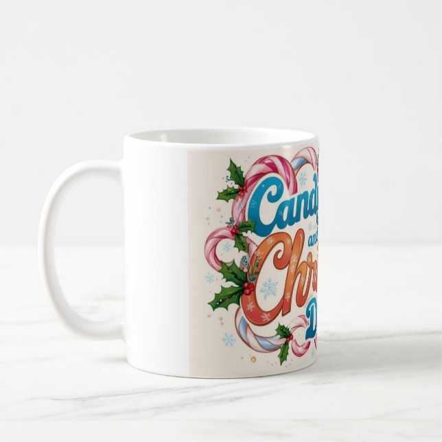 Taza De Café Candy Canes and Navidades Dreams (Izquierda)