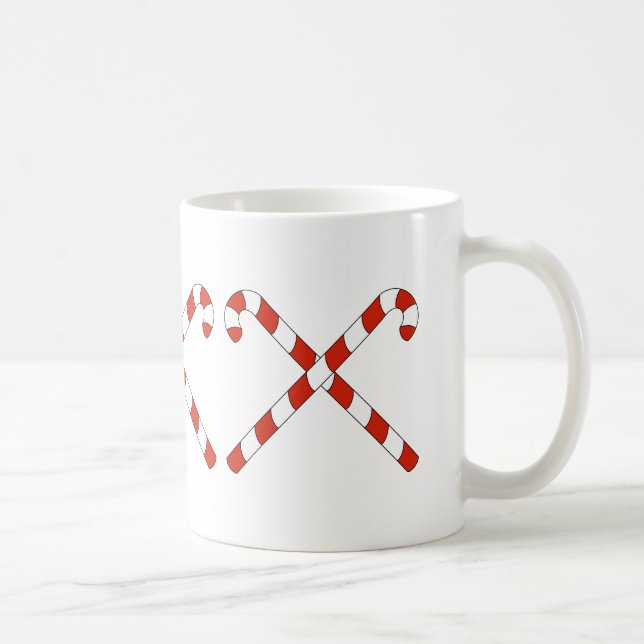 Taza De Café Candy Canes Crossed (Derecha)