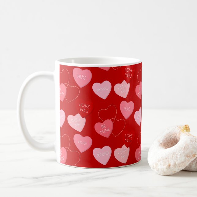 Taza De Café Candy Heart Cascade (Con donut)