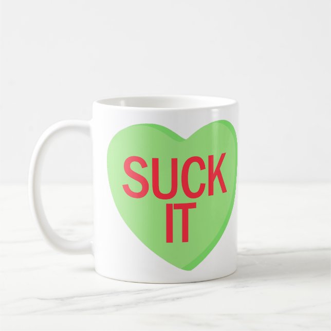 Taza De Café Candy Heart - SUCK IT (Izquierda)