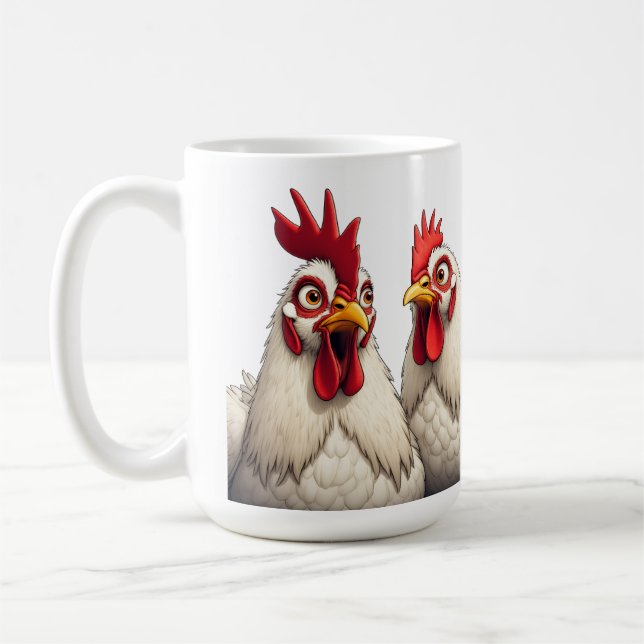 Taza De Café "Candy & Joe White Leghorn" (Izquierda)