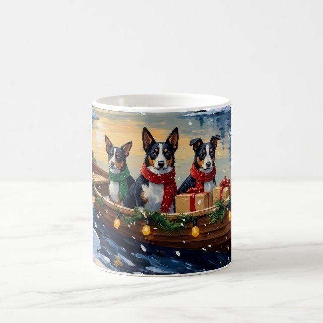 Taza De Café Cane Corso Navidad Barco Fiesta (Centro)