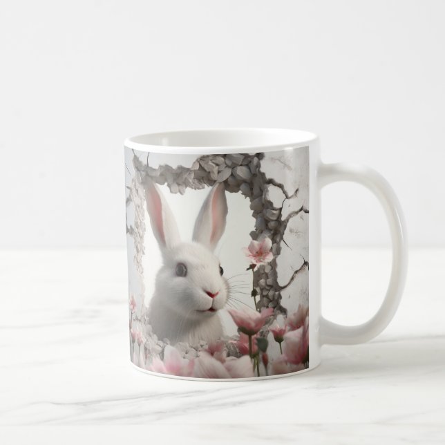 Taza De Café Caneca 3D Coelho (Derecha)
