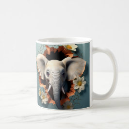 Taza De Café Caneca 3D Elefante