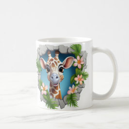 Taza De Café Caneca 3D Girafa