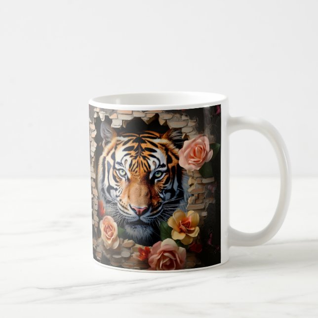 Taza De Café Caneca 3D Tigre (Derecha)