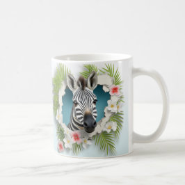 Taza De Café Caneca 3D Zebra