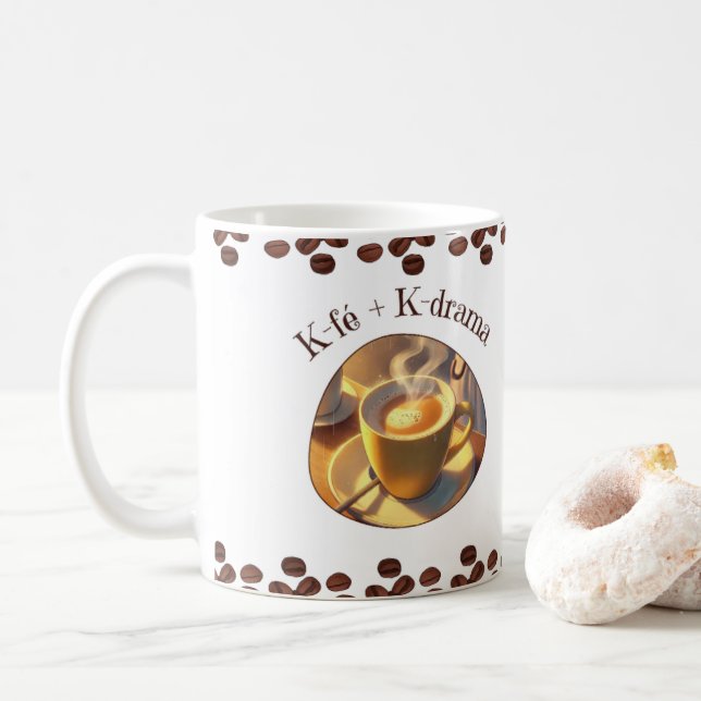Taza De Café Caneca branca clássica, 325 ml (Con donut)