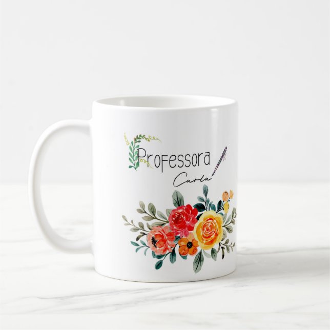 Taza De Café Caneca branca clássica, 325 ml PROFESSORA (Izquierda)