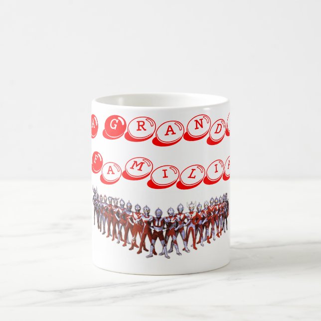 Taza De Café Caneca branca clássica a grande família ultraman (Centro)