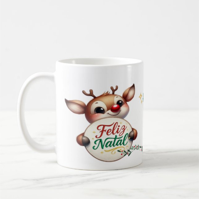 Taza De Café Caneca Branca Clássica - Edição Natal (Izquierda)