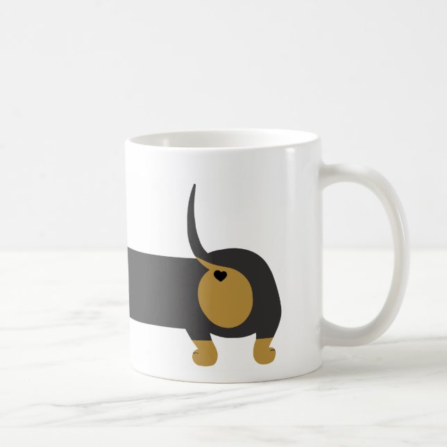 Taza De Café Caneca cachorro salsicha/dachshund (Derecha)