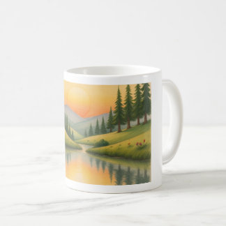 Taza De Café Caneca com paisagem de montanha
