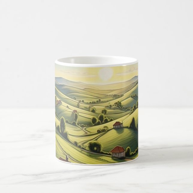 Taza De Café Caneca com paisagem do pôr do sol (Centro)