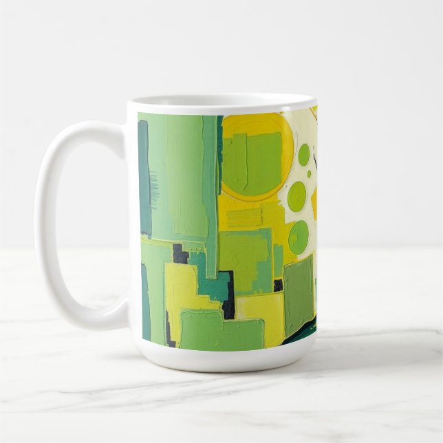 Taza De Café Caneca com paisagem verde (Izquierda)