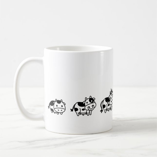 Taza De Café Caneca Cow Evolution (Izquierda)