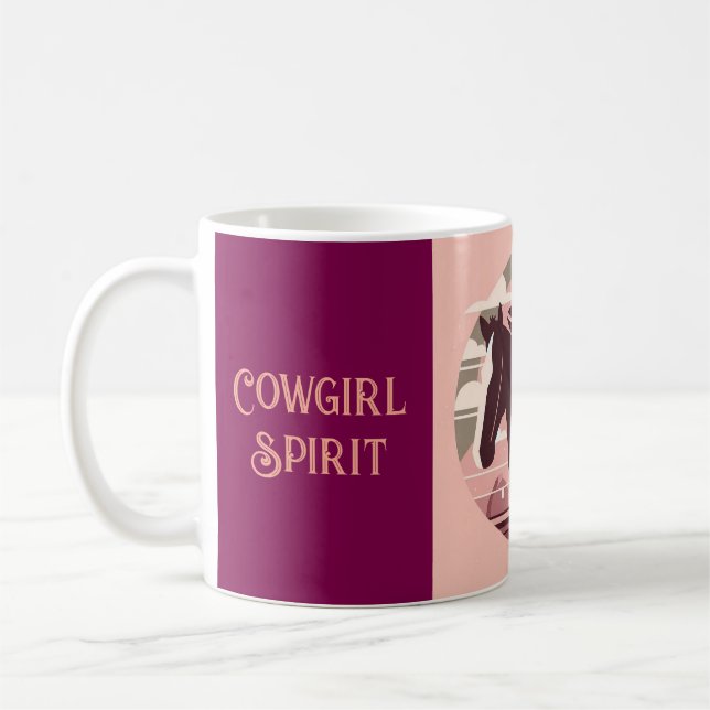 Taza De Café caneca estampada garota cowgirl  (Izquierda)