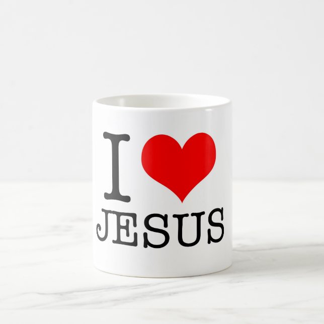 Taza De Café caneca EU AMO JESUS (Centro)