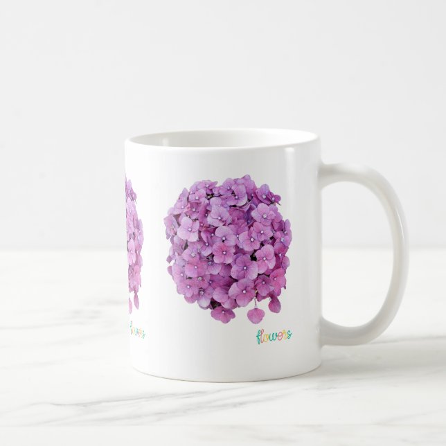 Taza De Café Caneca Flor Hortência (Derecha)