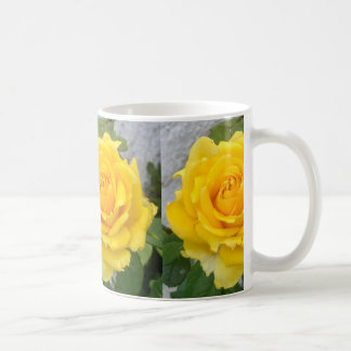 Taza De Café Caneca Flor Rosa Amarela
