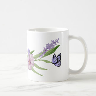 Taza De Café Caneca Flores e Borboletas
