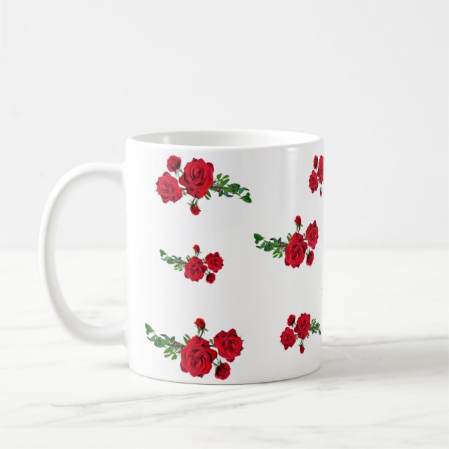 Taza De Café Caneca Florida Rosas (Izquierda)