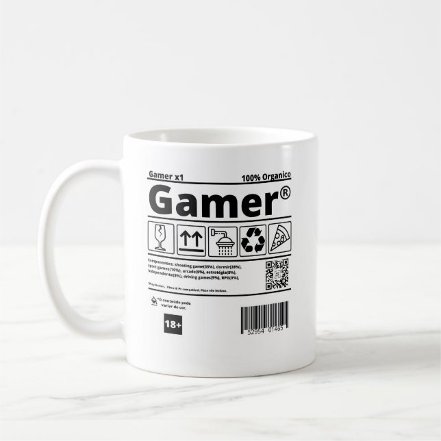 Taza De Café Caneca Gamer (Izquierda)