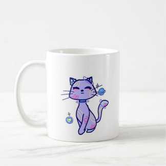 Taza De Café Caneca gato espacial