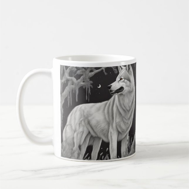 Taza De Café Caneca Lobo da noite (Izquierda)