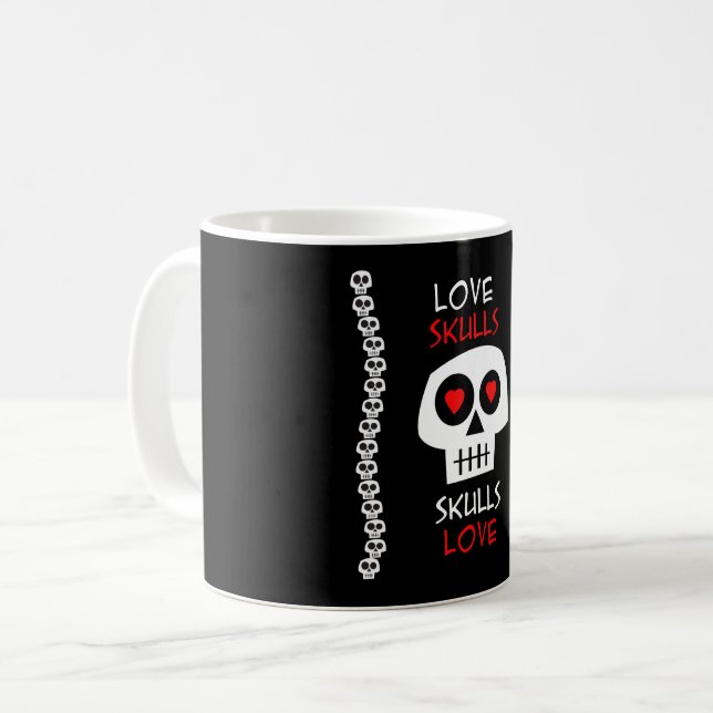 Taza De Café Caneca Love Skulls (Anverso izquierdo)
