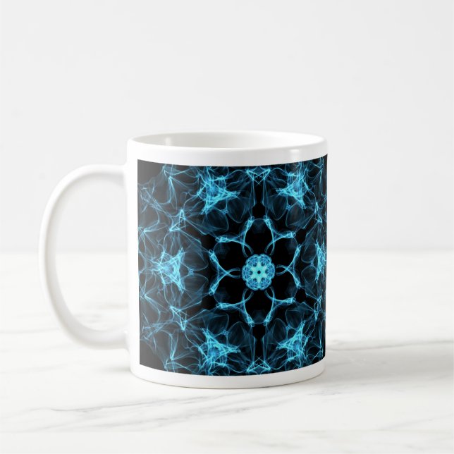 Taza De Café caneca Mandala Espectral Blue (Izquierda)