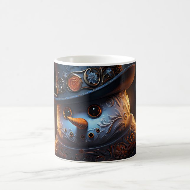 Taza De Café Caneca (Mug) Boneco de Neve Estiloso (Centro)