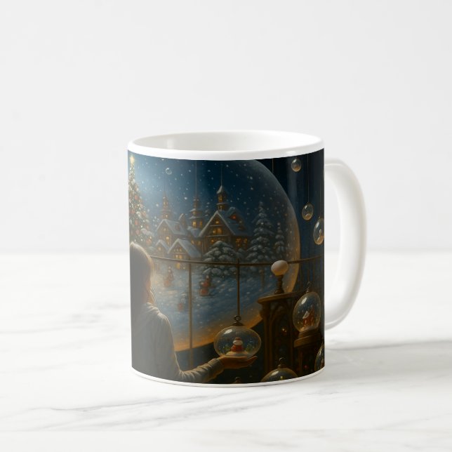 Taza De Café Caneca (Mug) Globos de Natal (Anverso derecho)