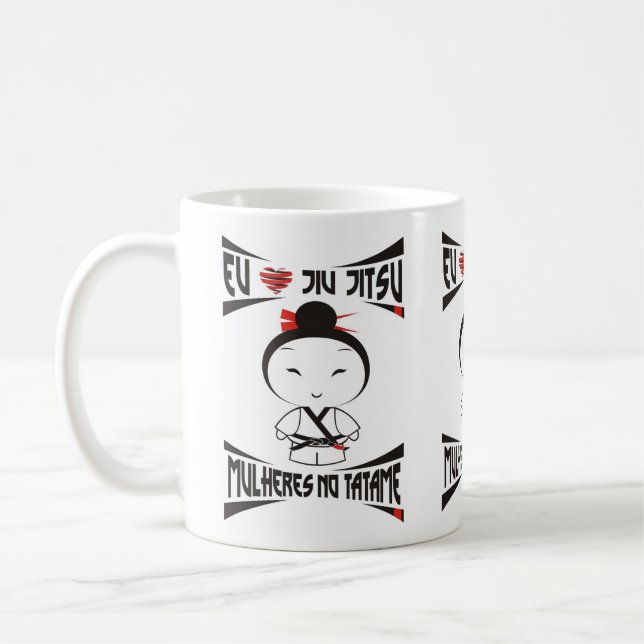 Taza De Café Caneca Mulheres no Tatame - Eu amo Jiu Jitsu (Izquierda)
