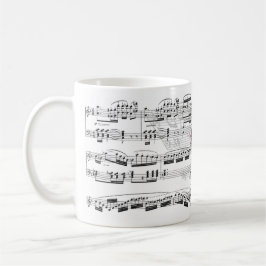 Taza De Café Caneca partitura e bateria