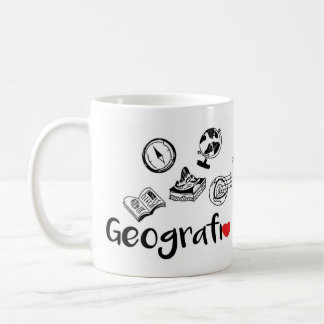Taza De Café Caneca Profissão Geografia 325ml