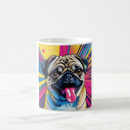 Taza De Café Caneca Pug Pop Art 01