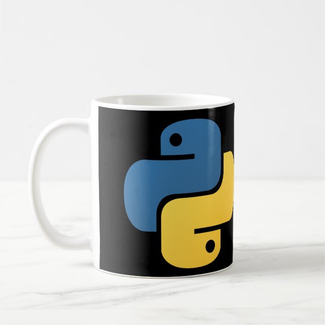 Taza De Café Caneca Python e Linux Mint (Izquierda)